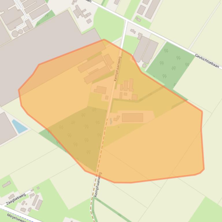 Kaart van postcodegebied 5725RE.