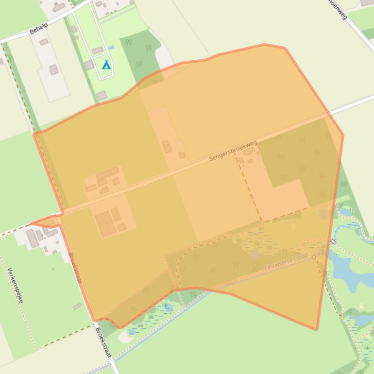 Kaart van postcodegebied 5725TK.