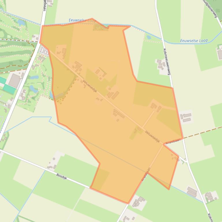 Kaart van postcodegebied 5725TP.