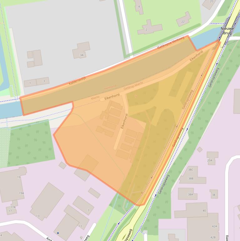 Kaart van postcodegebied 5731AB.