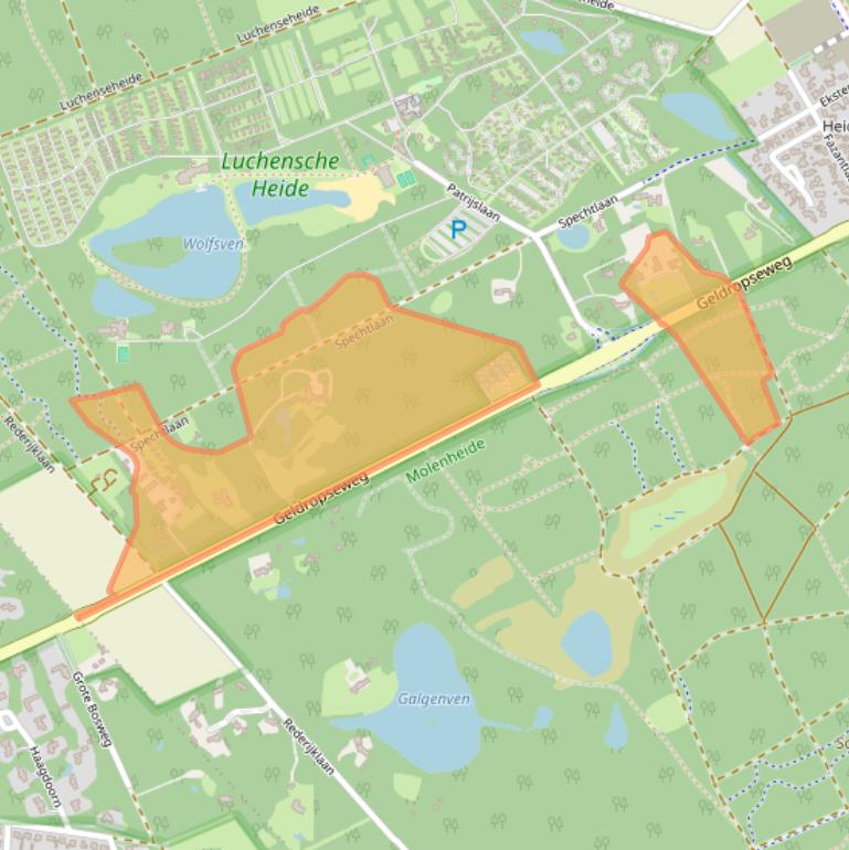 Kaart van postcodegebied 5731AD.