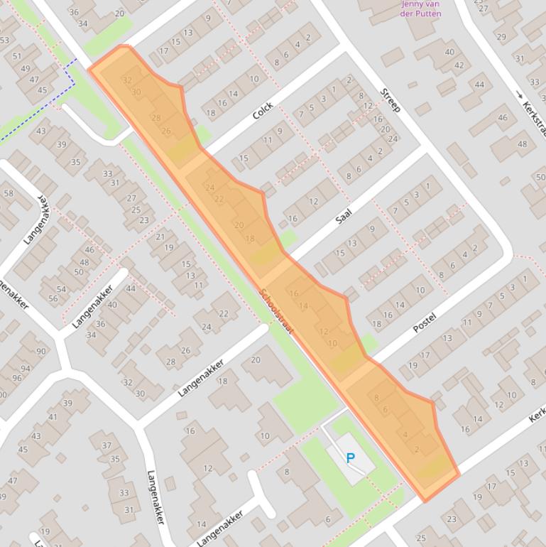Kaart van postcodegebied 5731AR.
