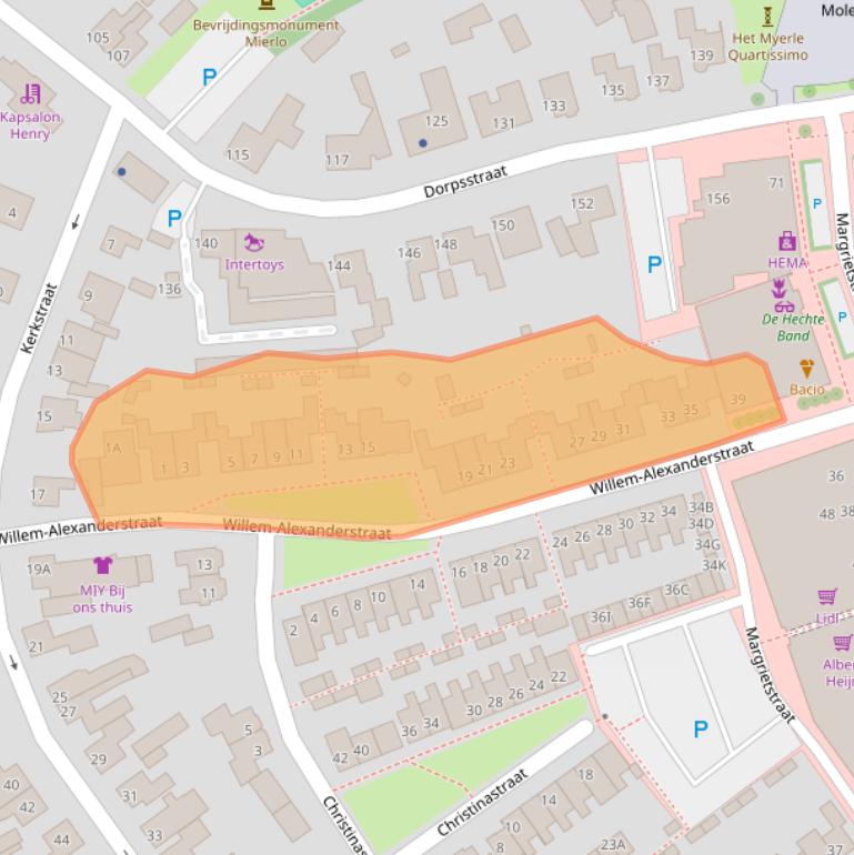 Kaart van postcodegebied 5731BD.