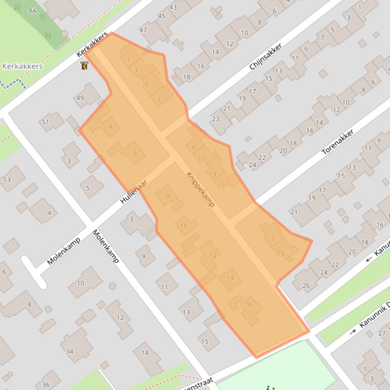 Kaart van postcodegebied 5731CD.