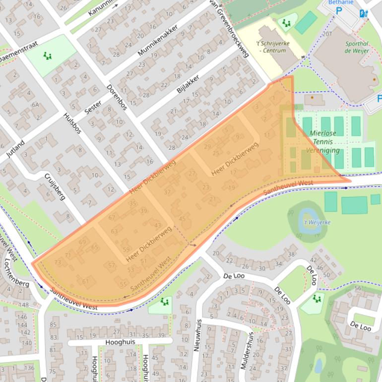 Kaart van postcodegebied 5731CK.