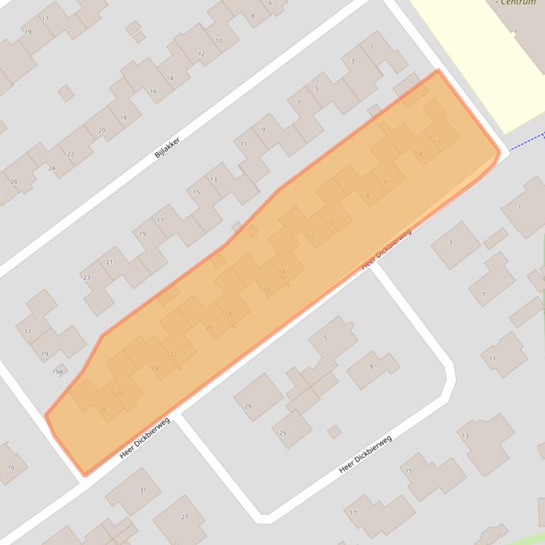 Kaart van postcodegebied 5731CM.