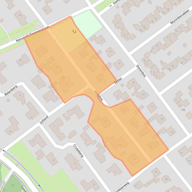 Kaart van postcodegebied 5731CX.