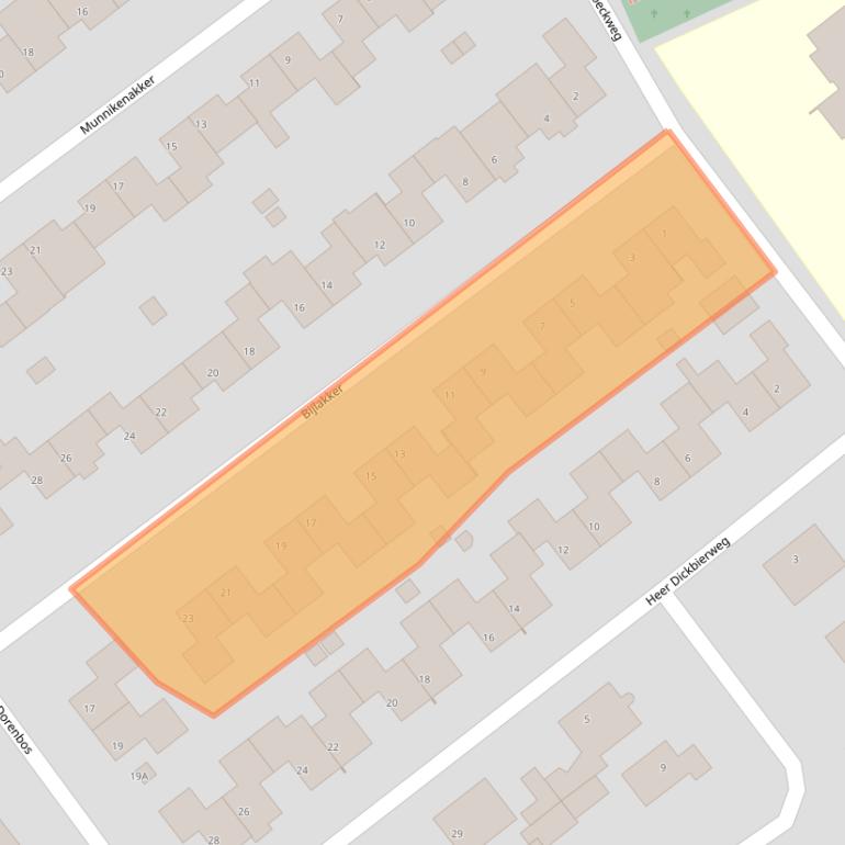 Kaart van postcodegebied 5731ED.