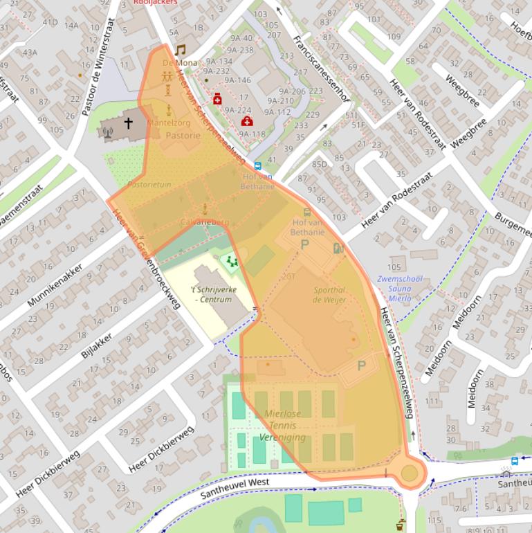 Kaart van postcodegebied 5731EW.