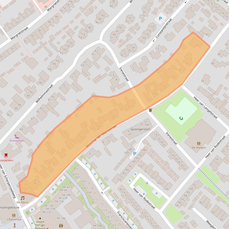 Kaart van postcodegebied 5731GA.