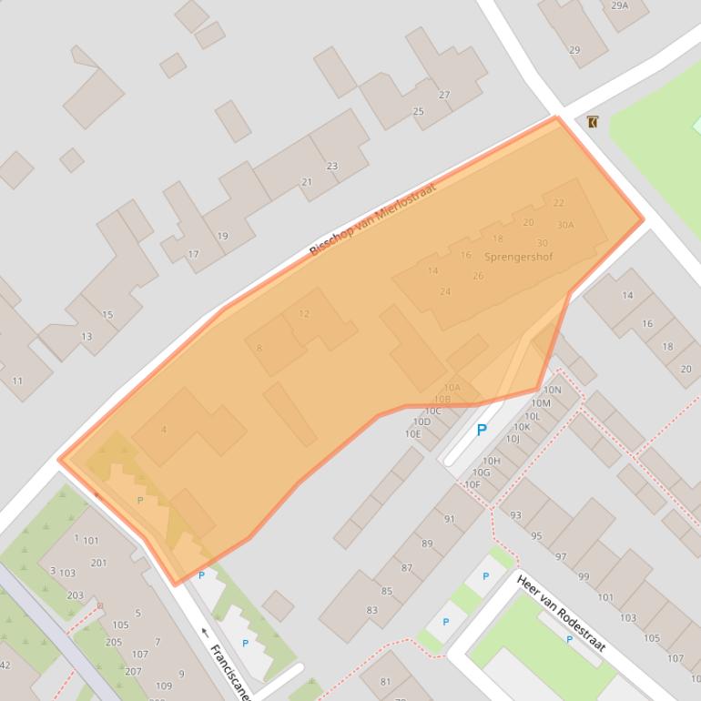 Kaart van postcodegebied 5731GE.