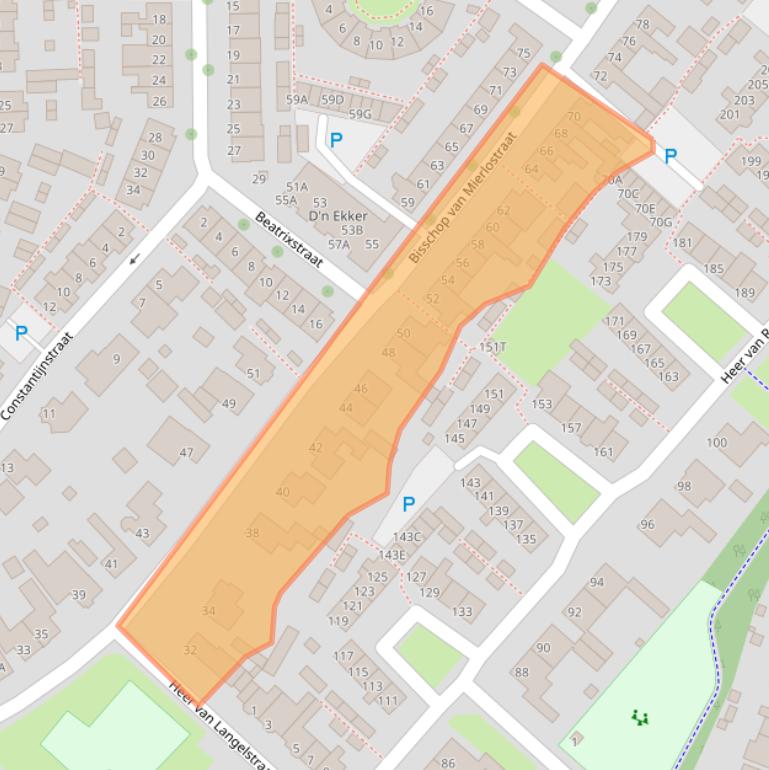 Kaart van postcodegebied 5731GG.