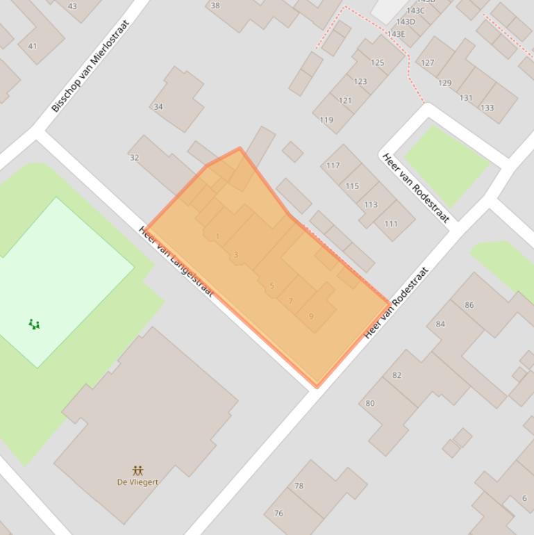 Kaart van postcodegebied 5731GK.