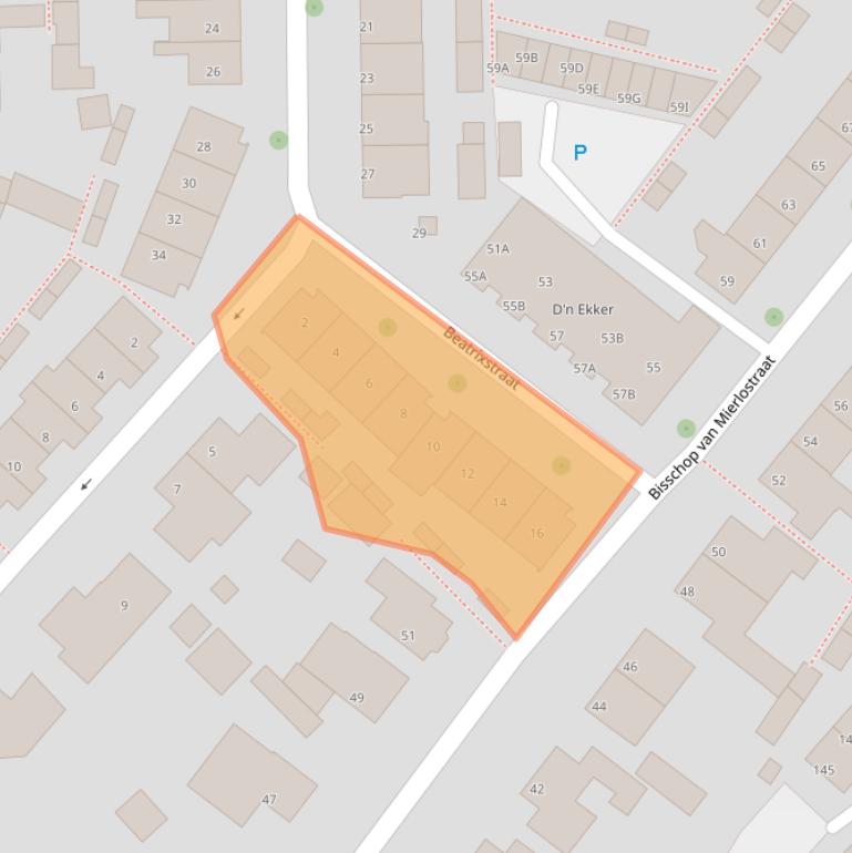 Kaart van postcodegebied 5731GL.