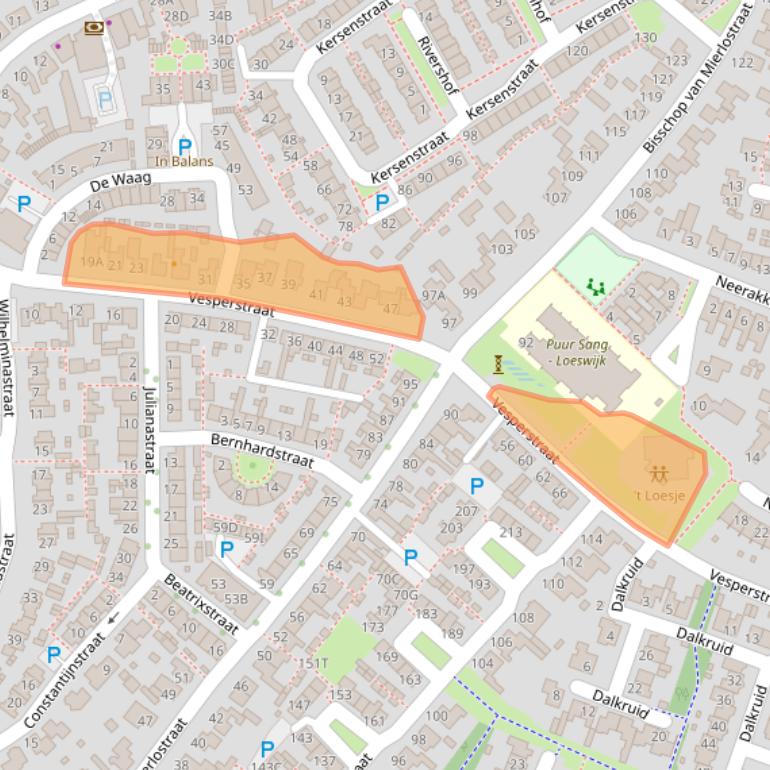 Kaart van postcodegebied 5731GR.