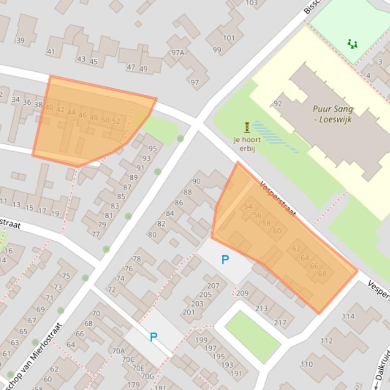 Kaart van postcodegebied 5731GT.