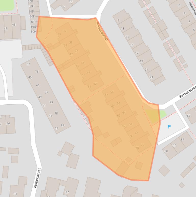 Kaart van postcodegebied 5731GX.