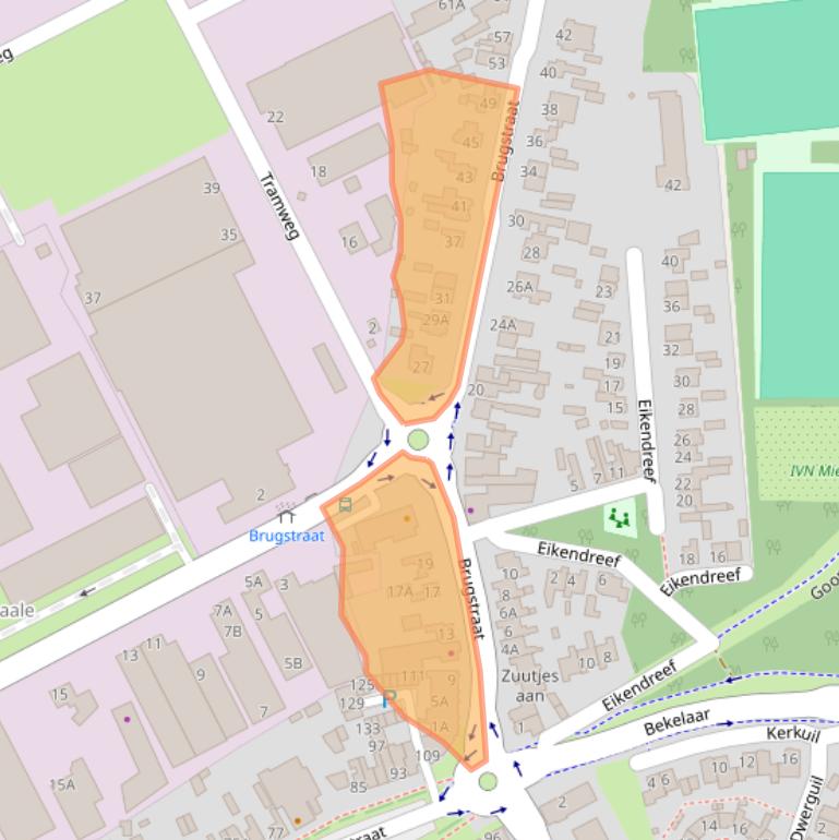 Kaart van postcodegebied 5731HE.