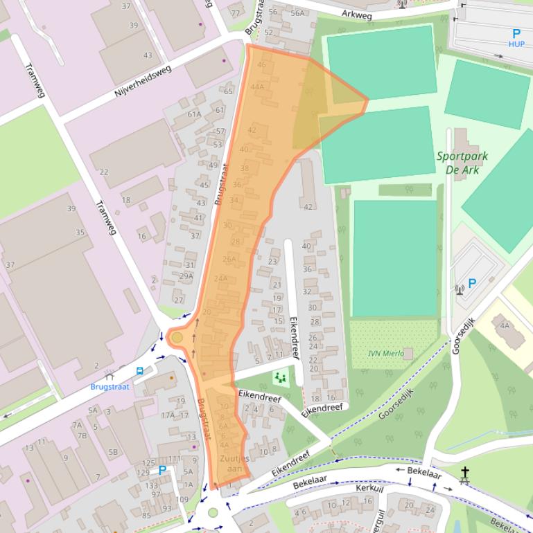 Kaart van postcodegebied 5731HH.