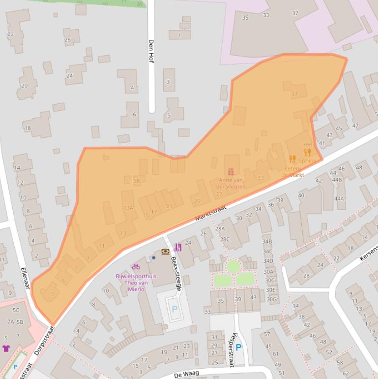 Kaart van postcodegebied 5731HS.