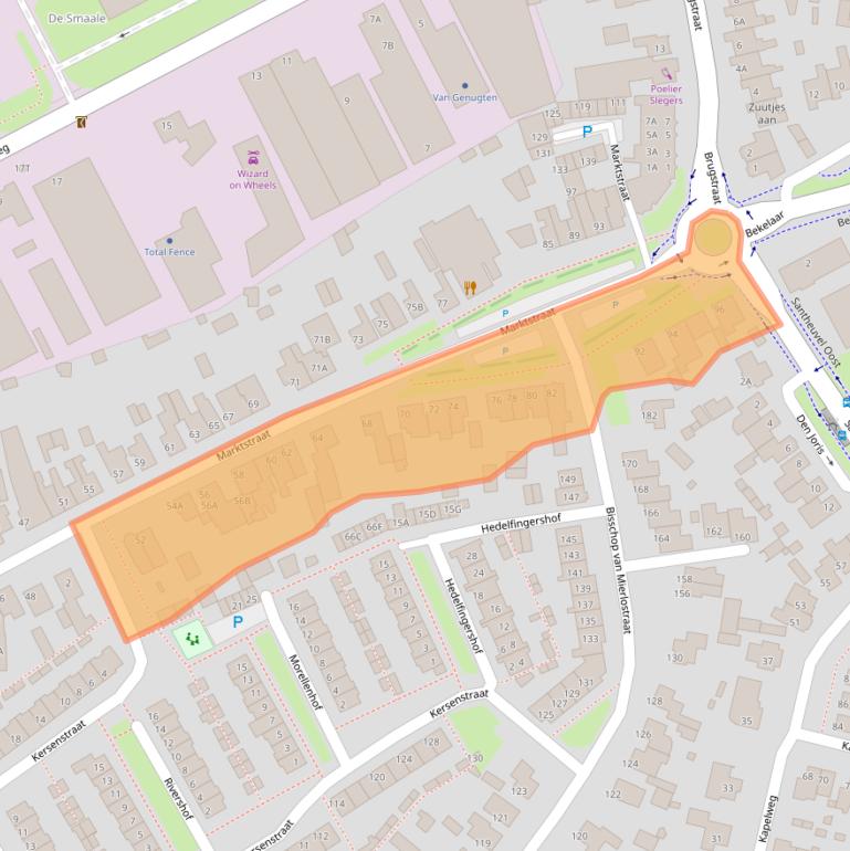 Kaart van postcodegebied 5731HX.