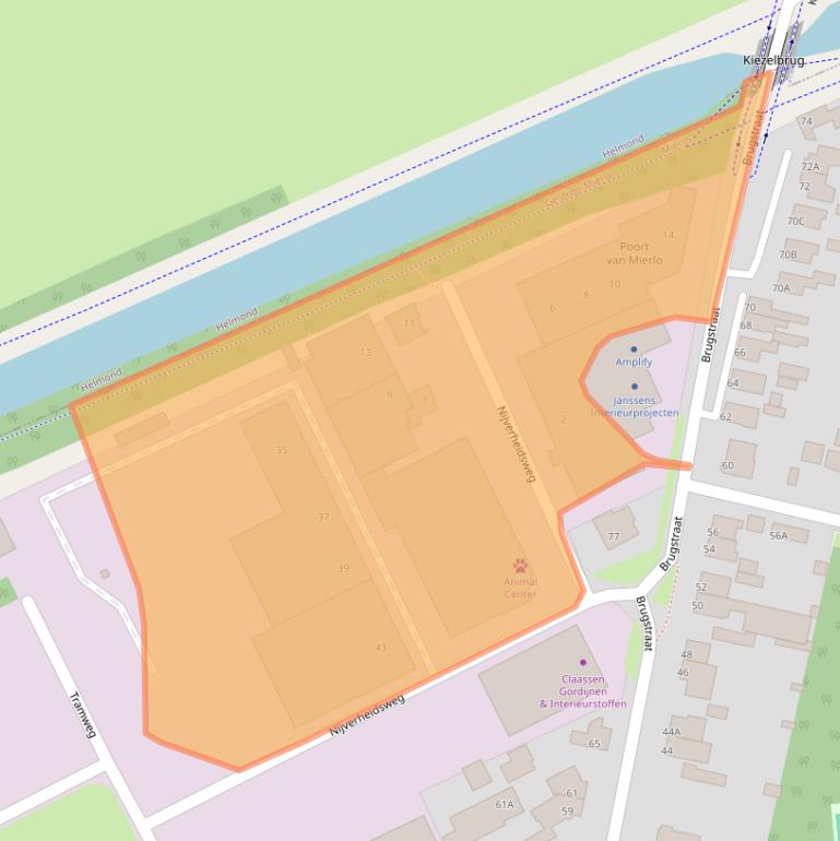 Kaart van postcodegebied 5731HZ.