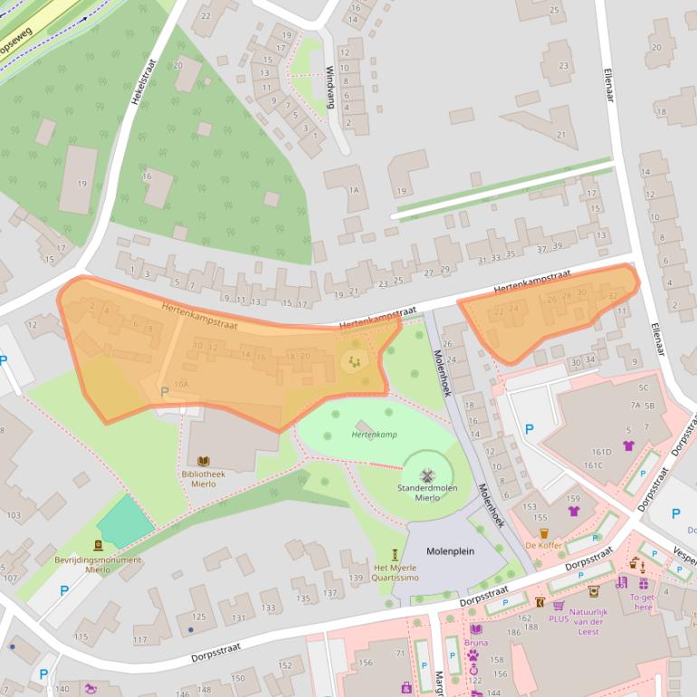 Kaart van postcodegebied 5731JC.