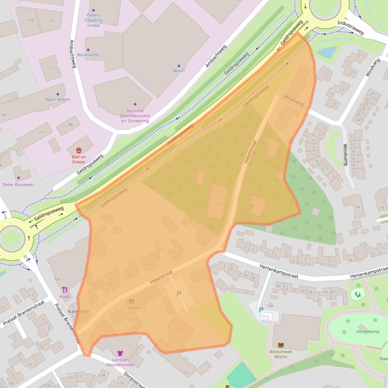 Kaart van postcodegebied 5731JD.