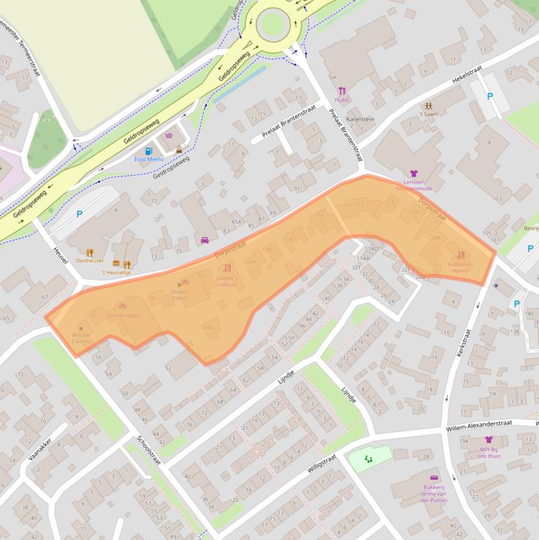 Kaart van postcodegebied 5731JK.