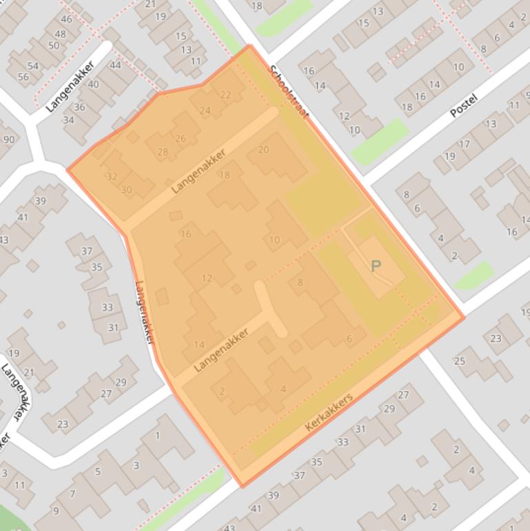 Kaart van postcodegebied 5731JS.