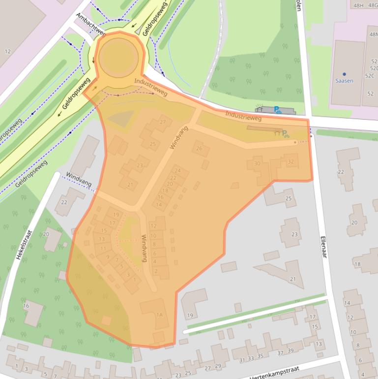 Kaart van postcodegebied 5731KX.