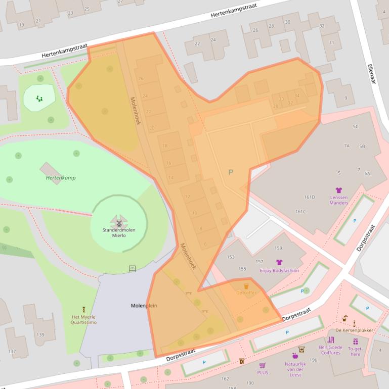 Kaart van postcodegebied 5731KZ.
