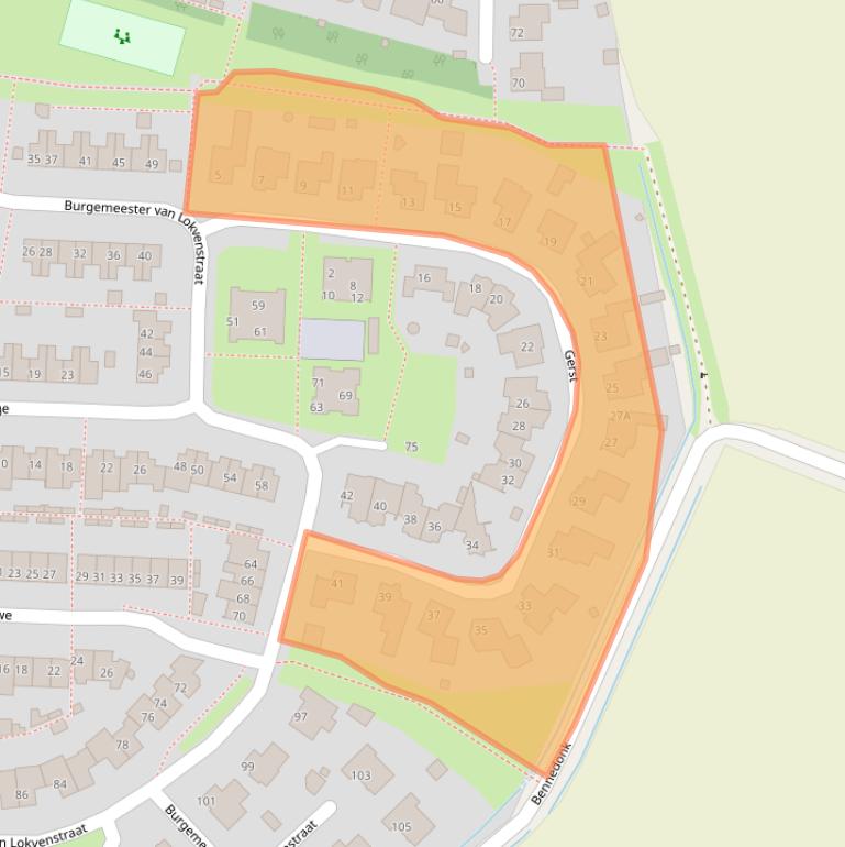 Kaart van postcodegebied 5731LJ.