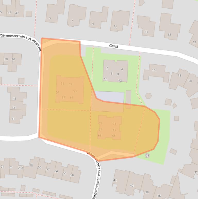 Kaart van postcodegebied 5731LN.