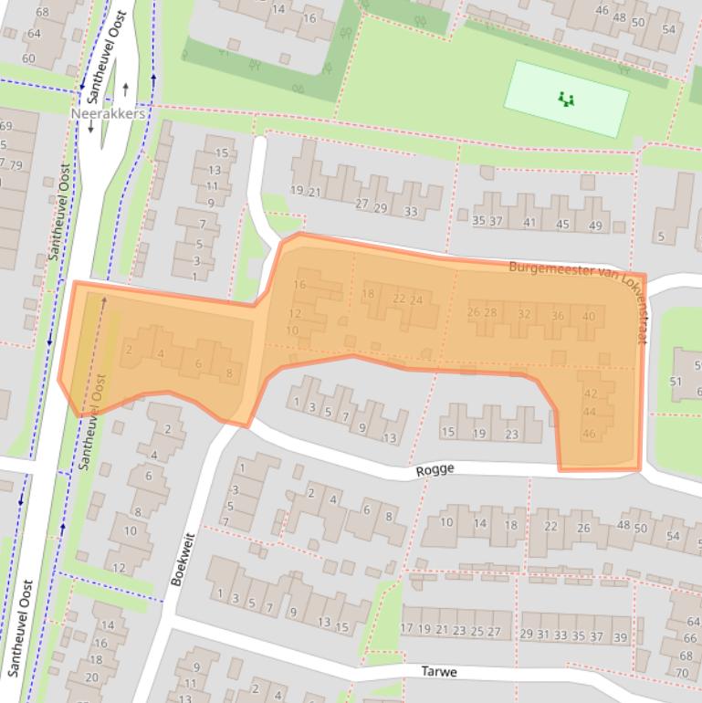 Kaart van postcodegebied 5731LP.