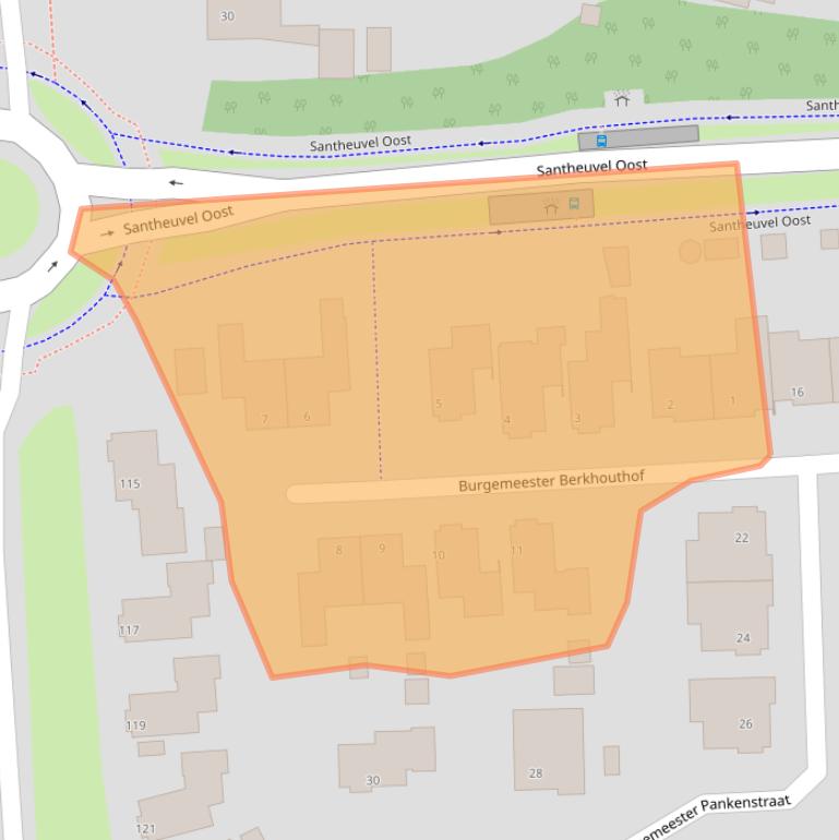 Kaart van postcodegebied 5731LZ.