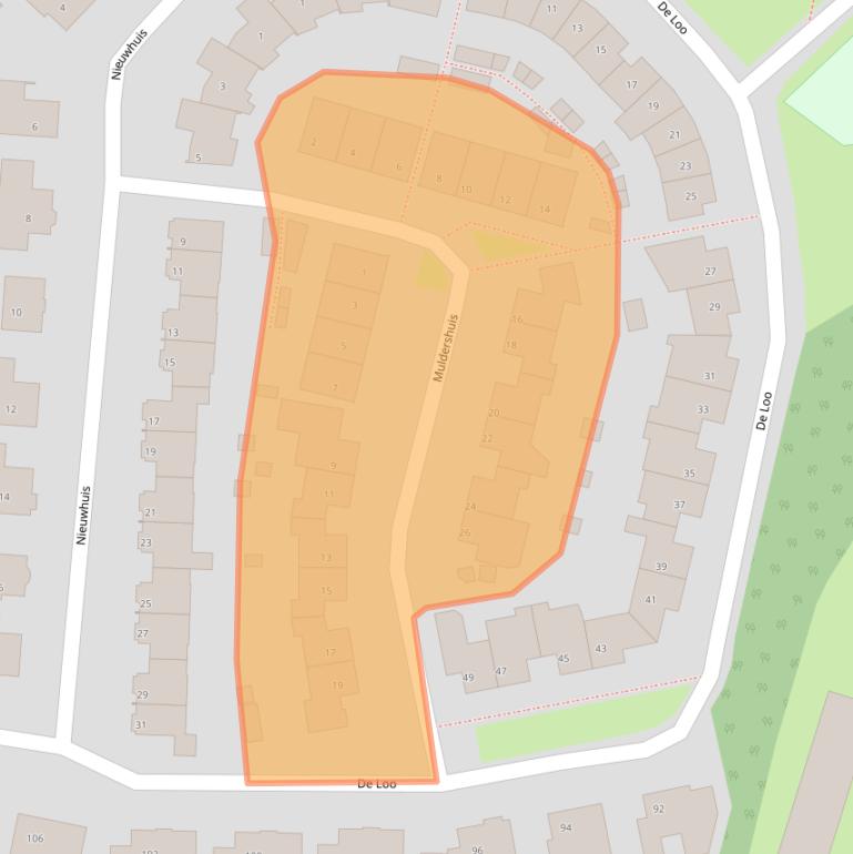 Kaart van postcodegebied 5731MS.