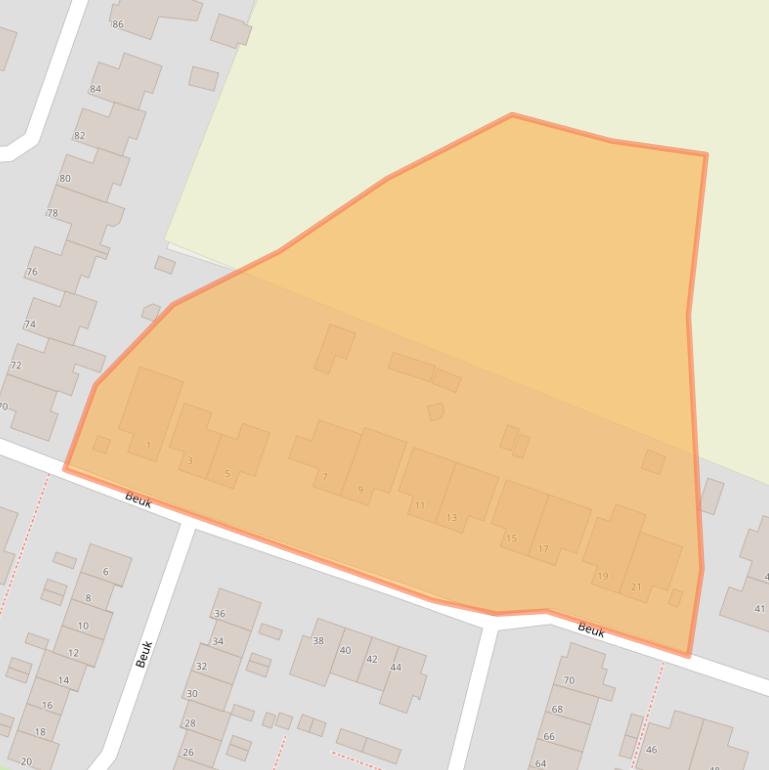 Kaart van postcodegebied 5731NG.