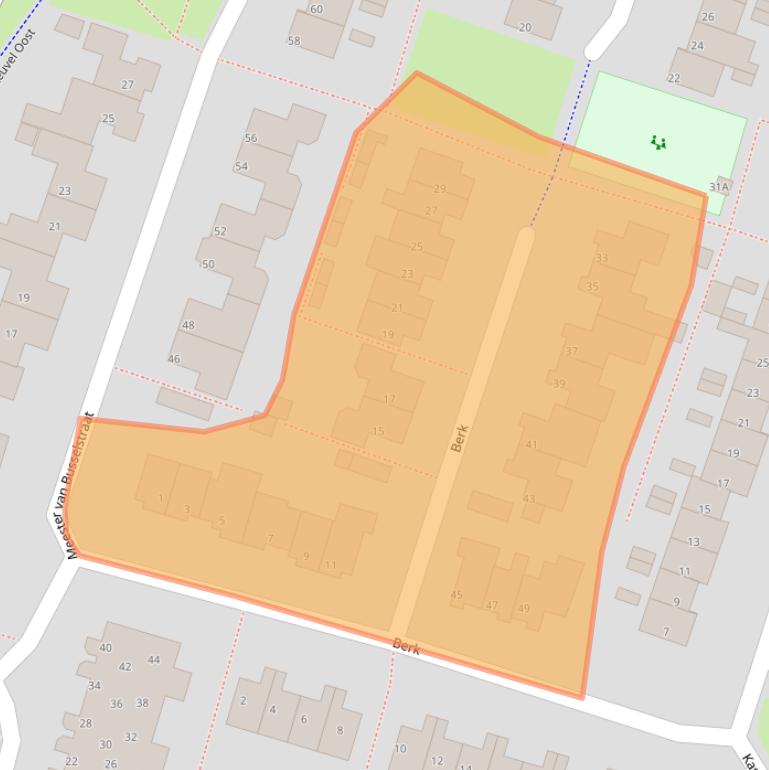 Kaart van postcodegebied 5731NS.