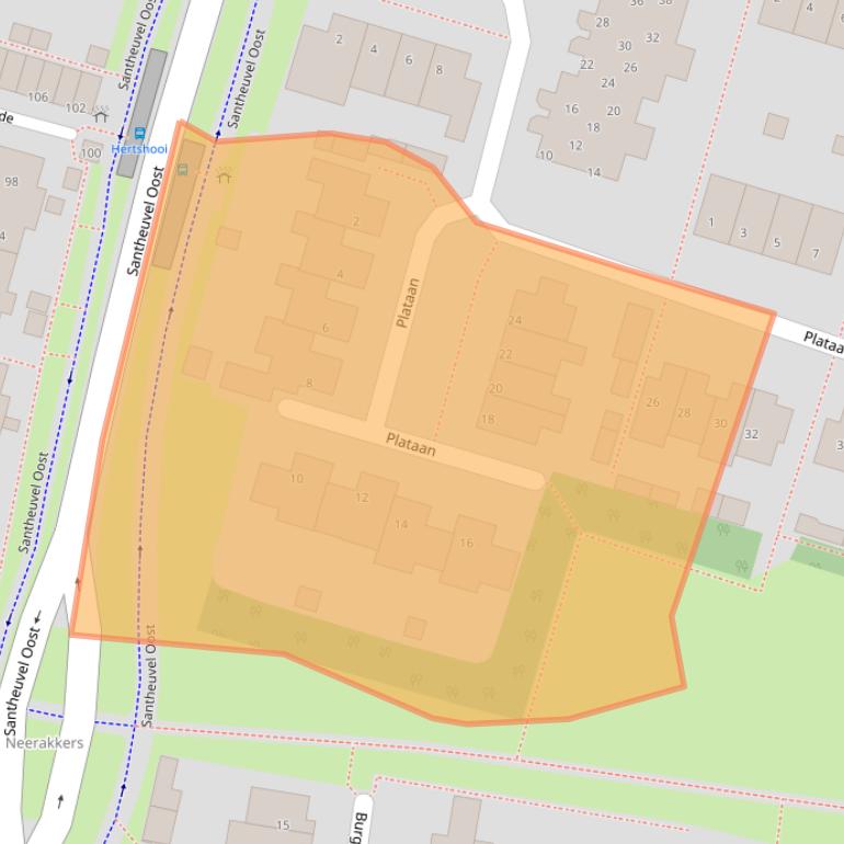 Kaart van postcodegebied 5731NW.