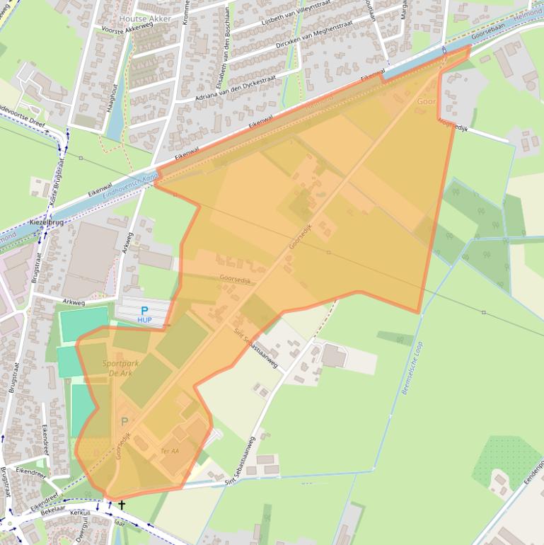 Kaart van postcodegebied 5731PC.