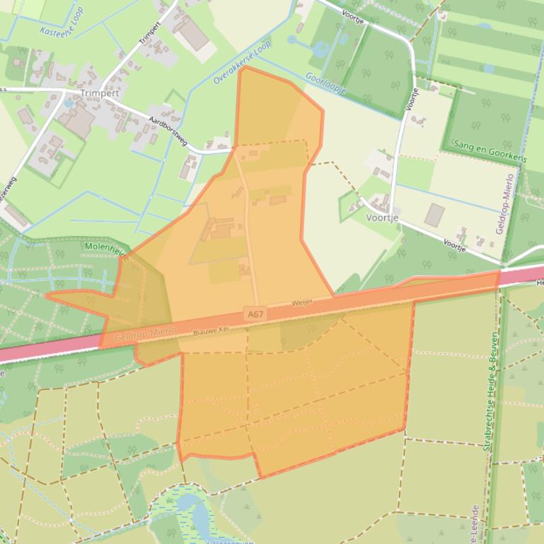 Kaart van postcodegebied 5731PR.