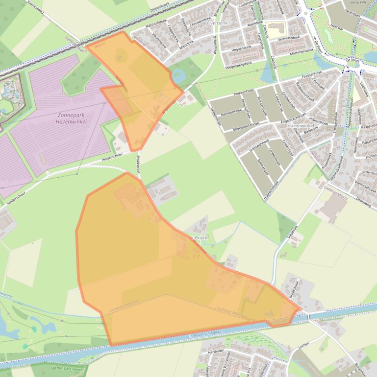 Kaart van postcodegebied 5731RA.