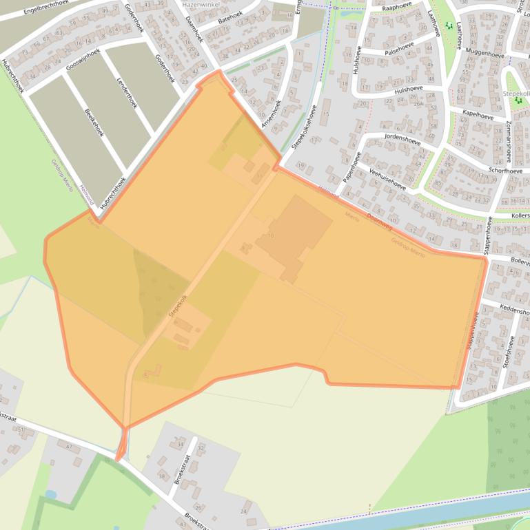 Kaart van postcodegebied 5731RC.