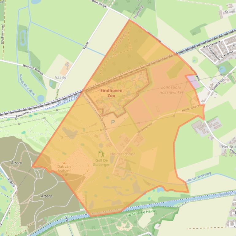 Kaart van postcodegebied 5731RG.