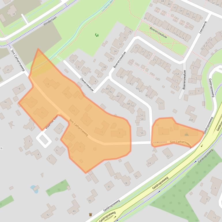 Kaart van postcodegebied 5731SB.