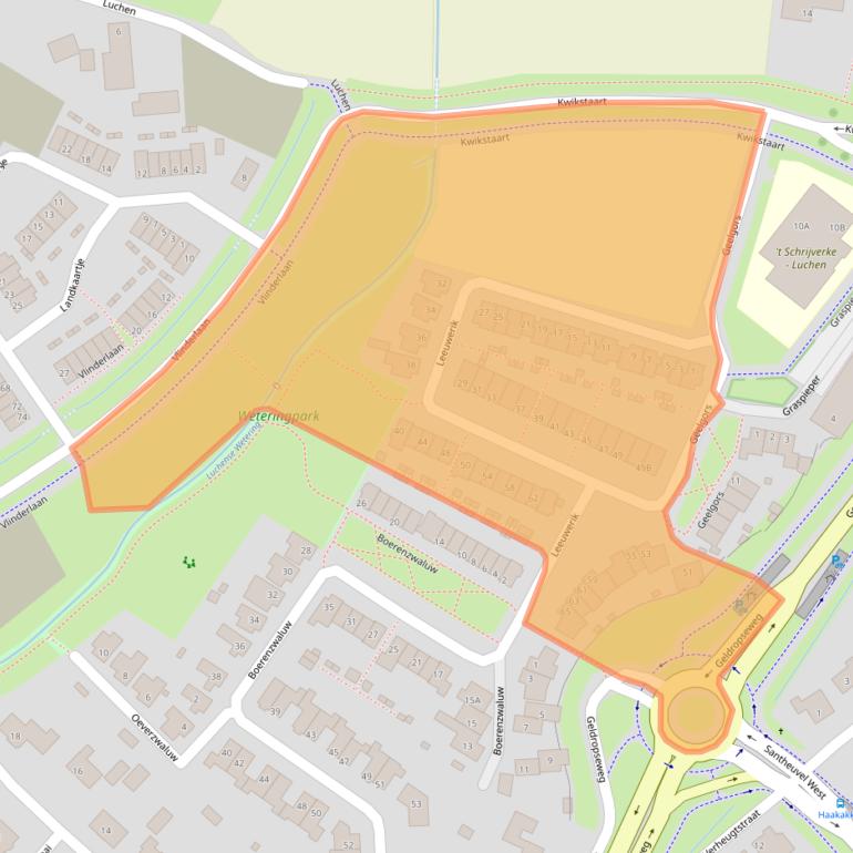 Kaart van postcodegebied 5731SM.