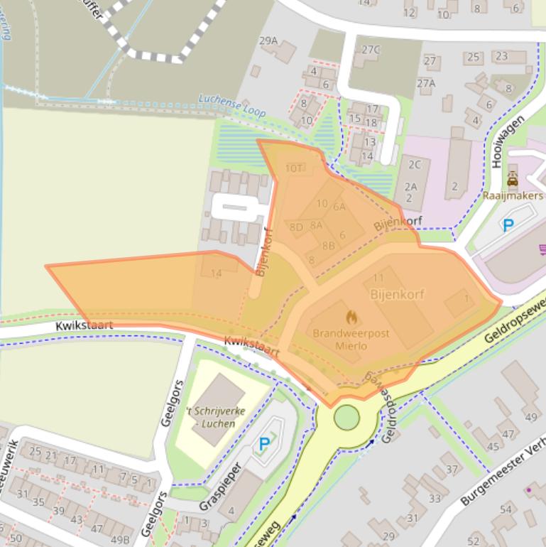 Kaart van postcodegebied 5731ST.