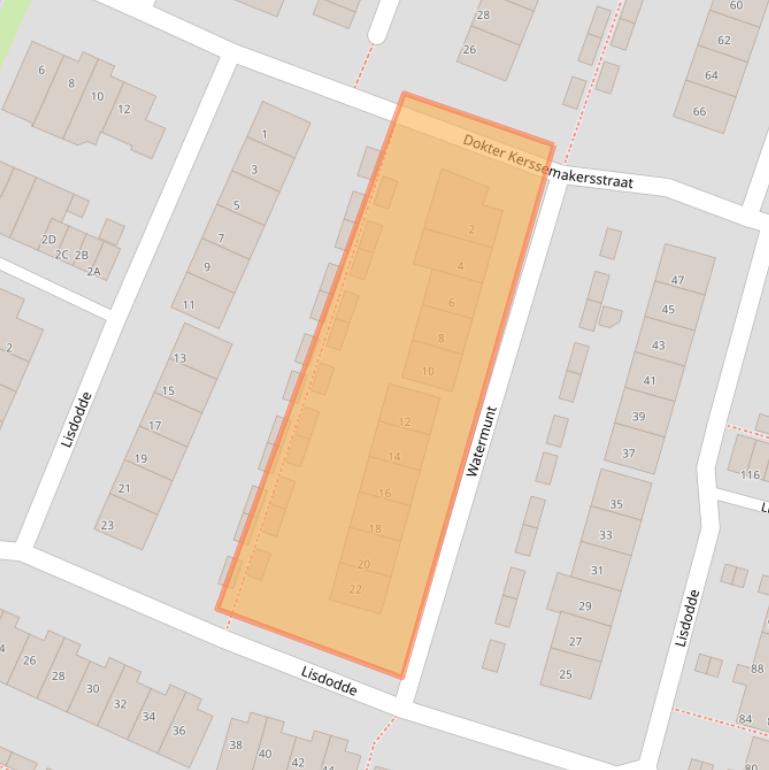 Kaart van postcodegebied 5731TE.