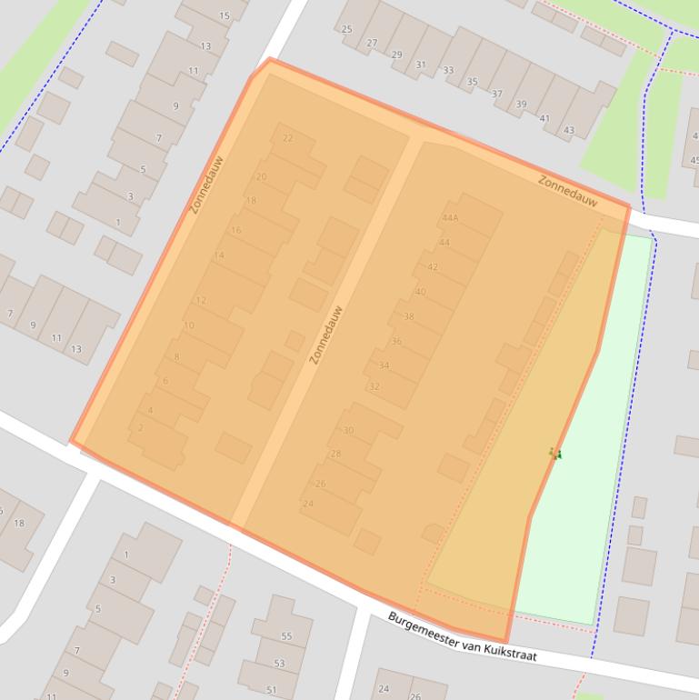 Kaart van postcodegebied 5731TV.